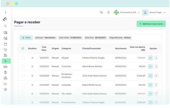 Contas a pagar e receber