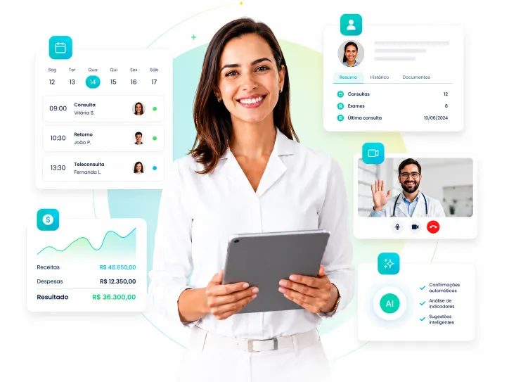 Software de gestão para clínicas: agenda online, prontuário eletrônico, financeiro e telemedicina