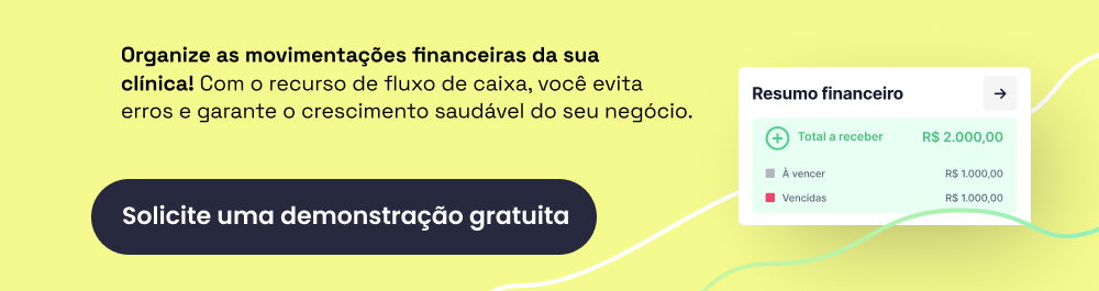fluxo de caixa para clínica